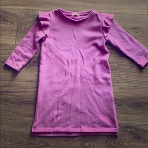 Crewcuts Everyday Ruffle-Sleeve Fleece Dress Sz 6